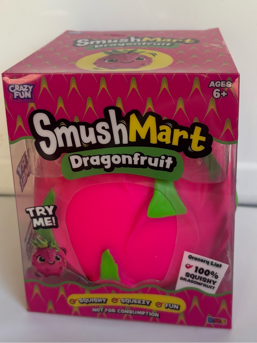 SmushMart Squishy Dragon Fruit JUMBO VIRAL SQUISHY 6" RMS USA Crazy Fun